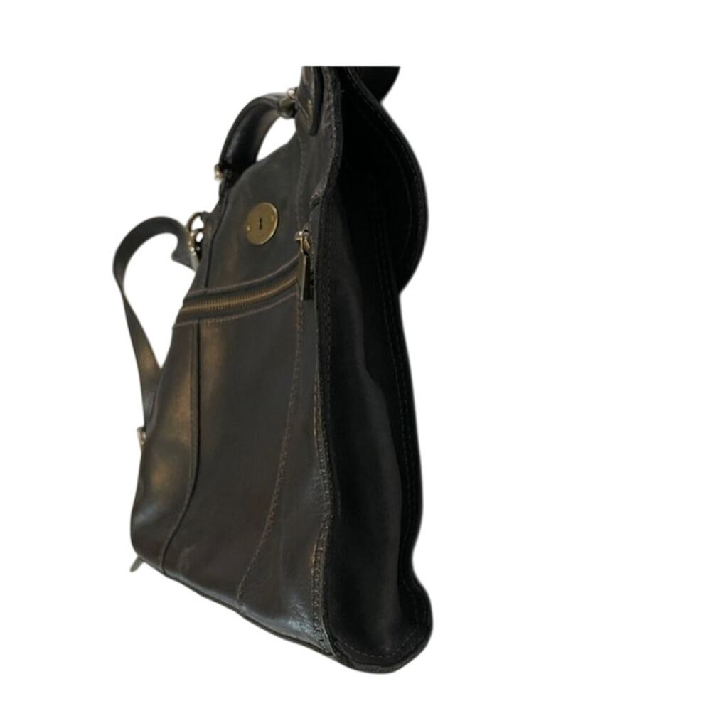 Fossil VTG Revival Flap, Black Leather Crossbody Bag - Picture 7 of 11